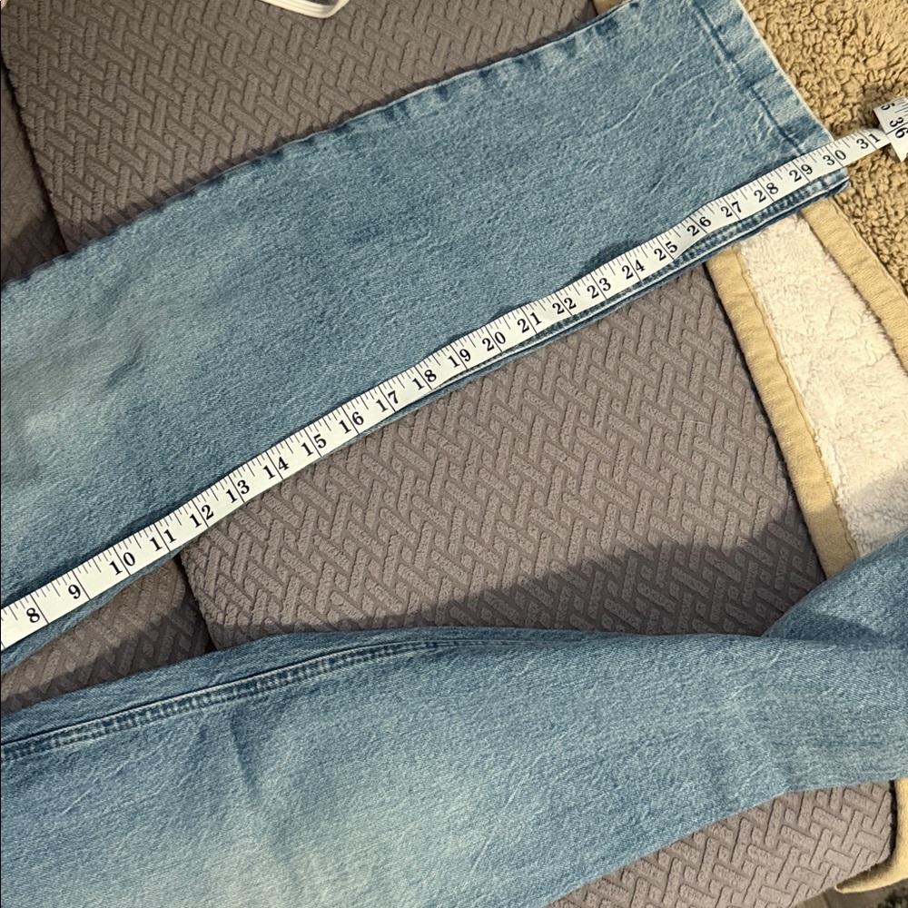 Good American High Rise Light Blue Distressed Jeans - Picture 9 of 9